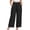 Black, variant on Womens Flowy Wide Leg Crop Pants High Waist Palazzo Cropped Trousers Casual Summer Loose Fit Beach Pants