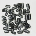 thumbnail image 3 of 50PCS Snap Clips for Hair Extensions Weaves U-shape Metallic Wig Clips With Silicon Rubber Small Size Black, 3 of 3