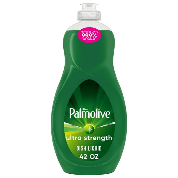 Palmolive Ultra Strength Liquid Dish Soap, Cuts Grease and Grime, No Soaking Needed, 42 fl oz Bottle