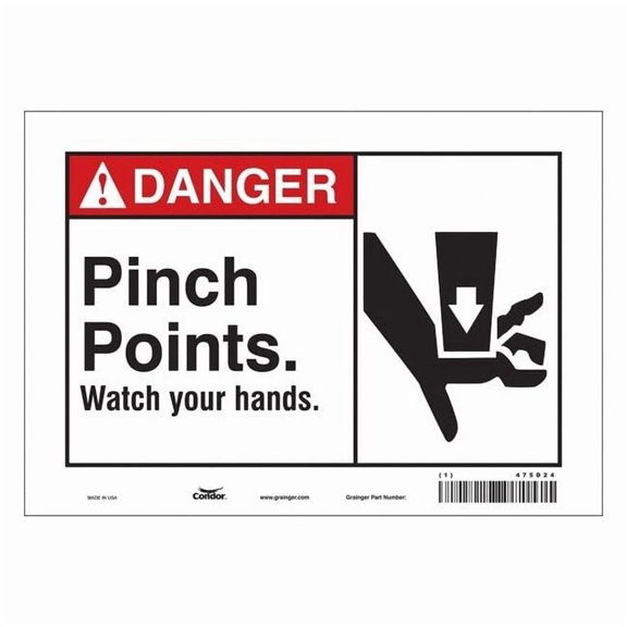 Condor Safety Sign,7 inx10 in,Vinyl 475D24