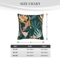 thumbnail image 5 of LNWH Green Vintage Leaf Texture Throw Pillow Covers, Square Soft Linen Decorative Pillow Cases, 18"x18", 5 of 8