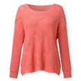 thumbnail image 3 of Aayomet Cardigan For Women Dressy Turtleneck Sweater Women Fitted Knit Casual Jumper Tops,Pink S-XXL, 3 of 5
