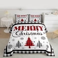 thumbnail image 2 of Homewish Fashion Xmas Tree Queen Comforter Set for Boy, Black White Buffalo Bedding Sets, Cartoon Christmas Theme Bedding Comforter Set, Super Cozy Room Decor, 3pcs, 2 of 8