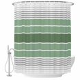 thumbnail image 2 of Shower Curtains for Bathroom, Sage Green Stripes Waterproof Fabric Shower Curtain, Modern Spring Abstract Striped Decorative Bathroom Curtain for Bathtub, 36"x72", No Hooks Included, 2 of 9