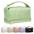 thumbnail image 1 of Bolsa de maquillaje Vogewood con monograma y asa inicial de doble capa, 1 of 7