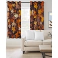 thumbnail image 2 of Maple LeafFall Blackout Curtains for Bedroom Living Room Darkening Curtains 90 Inch Autumn Rustic Botanical Leaves Black Out Window Curtain Privacy Insulated Window Treatment Grommet Drapes 52"x90"x2, 2 of 9