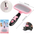 thumbnail image 5 of Cepillo para Perros y Gatos Peine de Aseo para Perros y Gatos de Pelo Largo y Corto - Rosa, 5 of 5