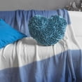 thumbnail image 2 of JWH 3D Flower Decorative Valentine's Day Gift for Her Heart Accent Pillow Case with Insert 14x16 inch Teal Blue, 2 of 11