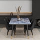 thumbnail image 5 of Set Six Chairs Dining Table Onement Legs Metal Nordic Makeup Office Kitchen Dining Tables Computer High Centre Mesa Comedor Desk My Lux Decor Round, 5 of 22