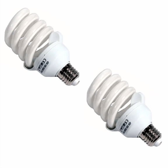 RHEA- 2Pc 45W 5500K Daylight Cfl Fluorescent Light Bulb For Photography Video