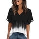 thumbnail image 1 of TaTaai Women's Romantic Ruffle Top Short Sleeve V-Neck Printed Loose Fit Casual Summer Chic Blouse Daily Work Date Party Gift, 1 of 7