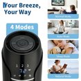 thumbnail image 4 of Memoryfield 36" Tower Fan, 3 Speeds & 4 Modes, 60° Oscillating Standing Fan, Black, 4 of 8