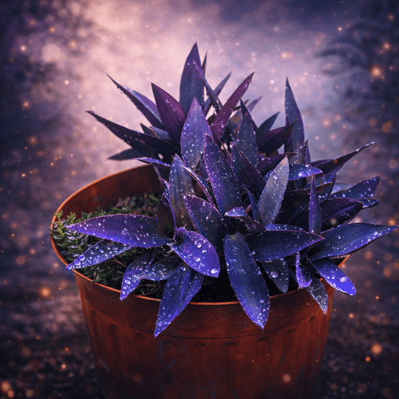 2 Blue Mirage Wandering Dude Cuttings to Grow | 3-4 Inches Long - Tradescantia Spiderwort Cuttings to Grow - Dark Blue/Purple - Easy to Grow Wandering Jew