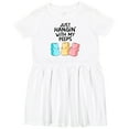 thumbnail image 3 of Inktastic Easter Just Hangin' with My Peeps Girls Toddler Dress, 3 of 5