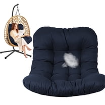 Egg Chair Cushion Replacement, Waterproof Hanging Basket Seat Cushion, U-Shape Swing Chair Cuhsion 37x49 Inches for Indoor Outdoor Patio Porch Furniture (Only Cushion)