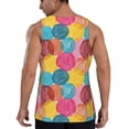 thumbnail image 3 of Xecao Colorful Wool Balls Men's Tank Top Workout Quick Dry Sleeveless Gym Jogging Muscle Shirts Summer Swim Beach Tops, 3 of 9