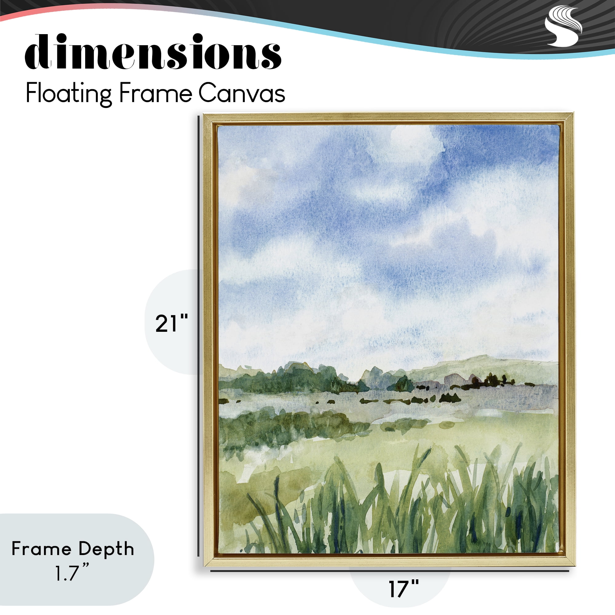 Stupell Industries Fresh Spring Morning Gold Framed Floater Canvas Wall Art, design by Lanie Loreth