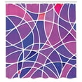 thumbnail image 3 of Ambesonne Abstract Shower Curtain, Vibrant Colors Circles, 69"Wx84"L, Violet Pink and Blue, 3 of 3