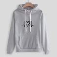 thumbnail image 4 of DPTALR Women's Casual Printed Hooded Drawstring Loose Long Sleeve Sweatshirt Tops And Long Pants Set Suits, 4 of 4