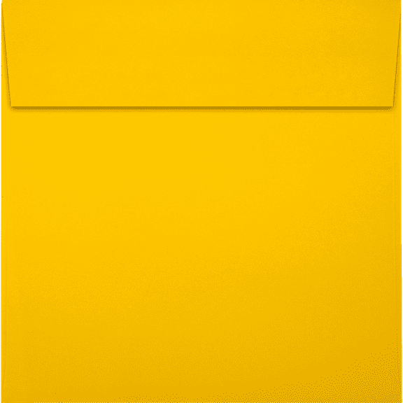 LUX Paper Square Invitation Peel & Press Envelopes, 6 1/2 x 6 1/2, Sunflower Yellow, 1000 Pack
