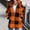 Orange, variant on Fashion Womens Warm Faux Coat Jacket Winter Zipper Solid Long Sleeve Outerwear