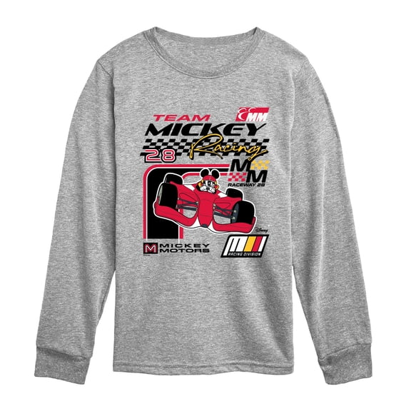 Disney - Mickey Mouse Racing Boys' Long Sleeve Graphic T-Shirt