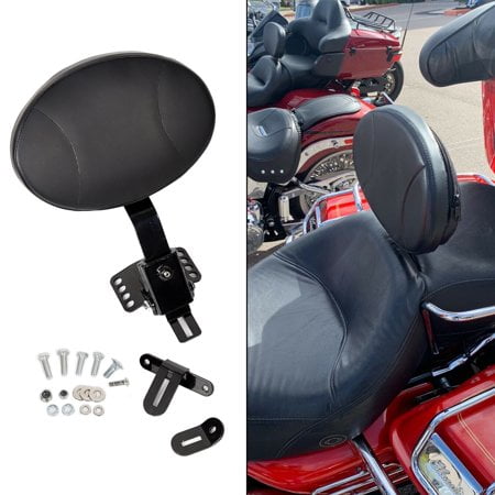 Plug-in Driver Rider Backrest With Storage Pocket Custom Made For 1997-2018 Touring Models Adjustable And Detachable 