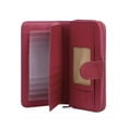 thumbnail image 2 of Julia Buxton Women's Heiress Checkbook Wallet Leather, Red, 2 of 4