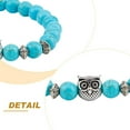 thumbnail image 3 of Juego de 4 pulseras de búho con energía curativa, pulseras de piedras de la suerte, pulseras de cuentas con dijes de búho, pulseras elásticas para la ansiedad, pulseras para parejas, regalos., 3 of 7