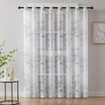 thumbnail image 3 of WARM HOME DESIGNS Vintage Printed Floral Boho Silver Patio Curtains for Living Room. KAT Silver Patio 84, 3 of 5