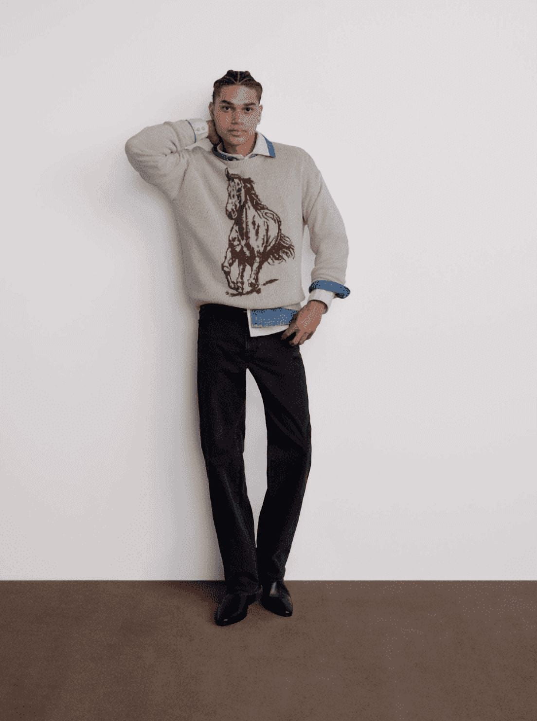No Boundaries Western Graphic Oversized Fit Sweater, Men's Sizes XS-5XB