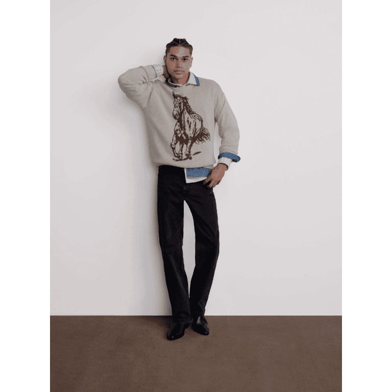 No Boundaries Men's Western Graphic Pullover Sweater photo 6