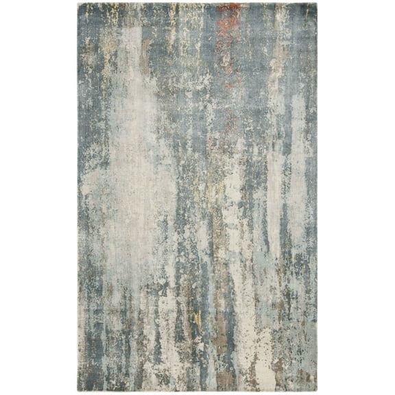 SAFAVIEH Mirage Crystal Abstract Area Rug, Blue/Grey, 9' x 12'