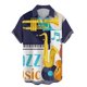 thumbnail image 5 of Camisetas con gráficos de guitarra musical para hombres, ropa con estampado 3D, camisas hawaianas de playa, camisetas de manga corta Y2K, ropa vintage, blusa con solapa, 5 of 5