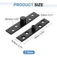 thumbnail image 2 of 2Pack 360 Degree Rotating Pivot Hinges, 95 x 18.5mm Concealed Hinge, Black, 2 of 6