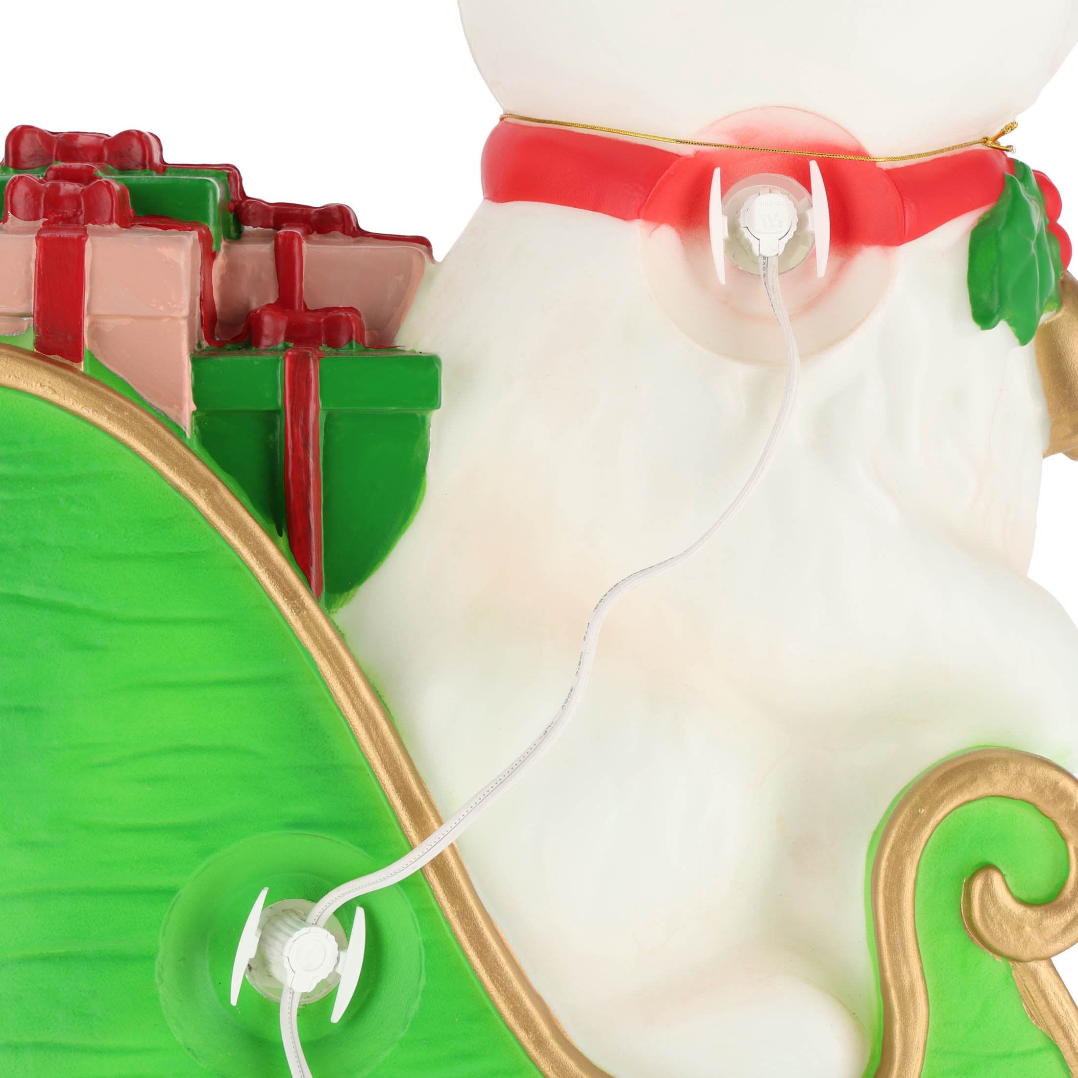 Lighted Blow Mold Cat in Sleigh Indoor/Outdoor Christmas Decoration, Multicolor, 24", by Holiday Time