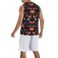 thumbnail image 5 of Rocae Colorful Floral2 for Men's Basketball Jersey Lightweight and Breathable Athletic Tank Top,Quick-Drying Sports Jersey X-Large, 5 of 9
