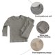 thumbnail image 3 of Traje para niños, abrigo base para niños, pijamas para el hogar de primavera y otoño para bebés （gris）, 3 of 5