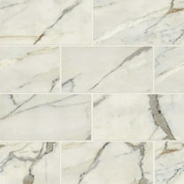 Bedrosians Classic 2.0 Rectangle Polished Porcelain Tile 12 x 24, Calacatta (15.75 sq. ft./Case)