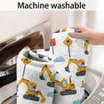thumbnail image 5 of Cartoon Construction Vehicles Workers White Pattern Bathroom Rugs Mat,Non Slip Microfiber Bathroom Rug,Rubber Backing,Soft Bathroom Mats for Bathroom Floor,Tub and Shower,17x27in(43x68cm), 5 of 5