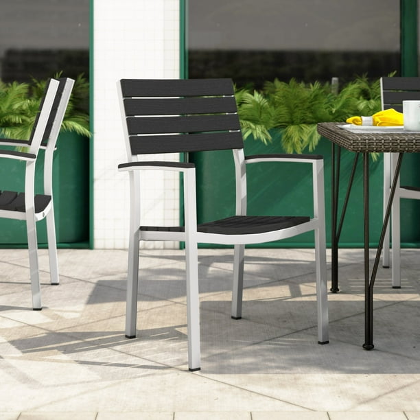 Vienna Stacking Patio Dining Chair, High Weight Capacity Patio Dining Chairs