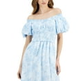 thumbnail image 2 of INC International Concepts Women's Puff Sleeves Floral Smocked Dress (Jolene Floral, XXL), 2 of 4