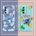 thumbnail image 4 of Funda para Redmi K60E K60 K50 K40S K40 K30 9A 9 8A 8 10 Pro 4G 5G Color Simple funda de silicona líquida lindo Lilo & Stitch, 4 of 5