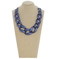 thumbnail image 2 of BOCAR Statement Chunky Acrylic Chain Link Choker Necklace Fashion Women Collar Necklaces Acrylic Resin Chain Necklace(N0097-Frosted Blue), 2 of 7
