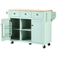 thumbnail image 5 of Drop - Leaf Kitchen Cart with High - Capacity Tabletop | In Rectangular Shape, Good for Meal Preparation, 5 of 6