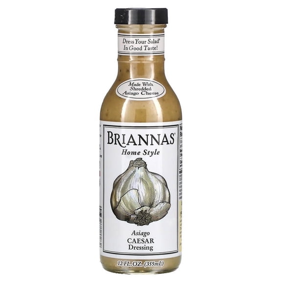 Briannas, Home Style, Asiago Caesar Dressing, 12 fl oz Pack of 4