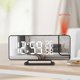 thumbnail image 2 of Reloj despertador de proyección para dormitorio, pantalla de espejo grande con carga USB, negro, 2 of 3