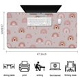 thumbnail image 5 of Long Mouse Pads for Desk,Pink Boho Bohemia Rainbow Hearts Pattern Desk Mats on Top Of Desks, Desk Mouse Pad Extra Large with 3mm Non-Slip Base and Stitched Edge for Gaming,Office,Work,Home 47.3"x23.6", 5 of 6