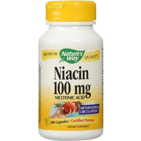 Nature's Way Niacin Capsules, 100 CT (Pack of 3)