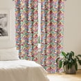 thumbnail image 2 of Ambesonne Candy Cane Curtains, Bonbons Lollipops, Pair of 28"x95", Multicolor, 2 of 5